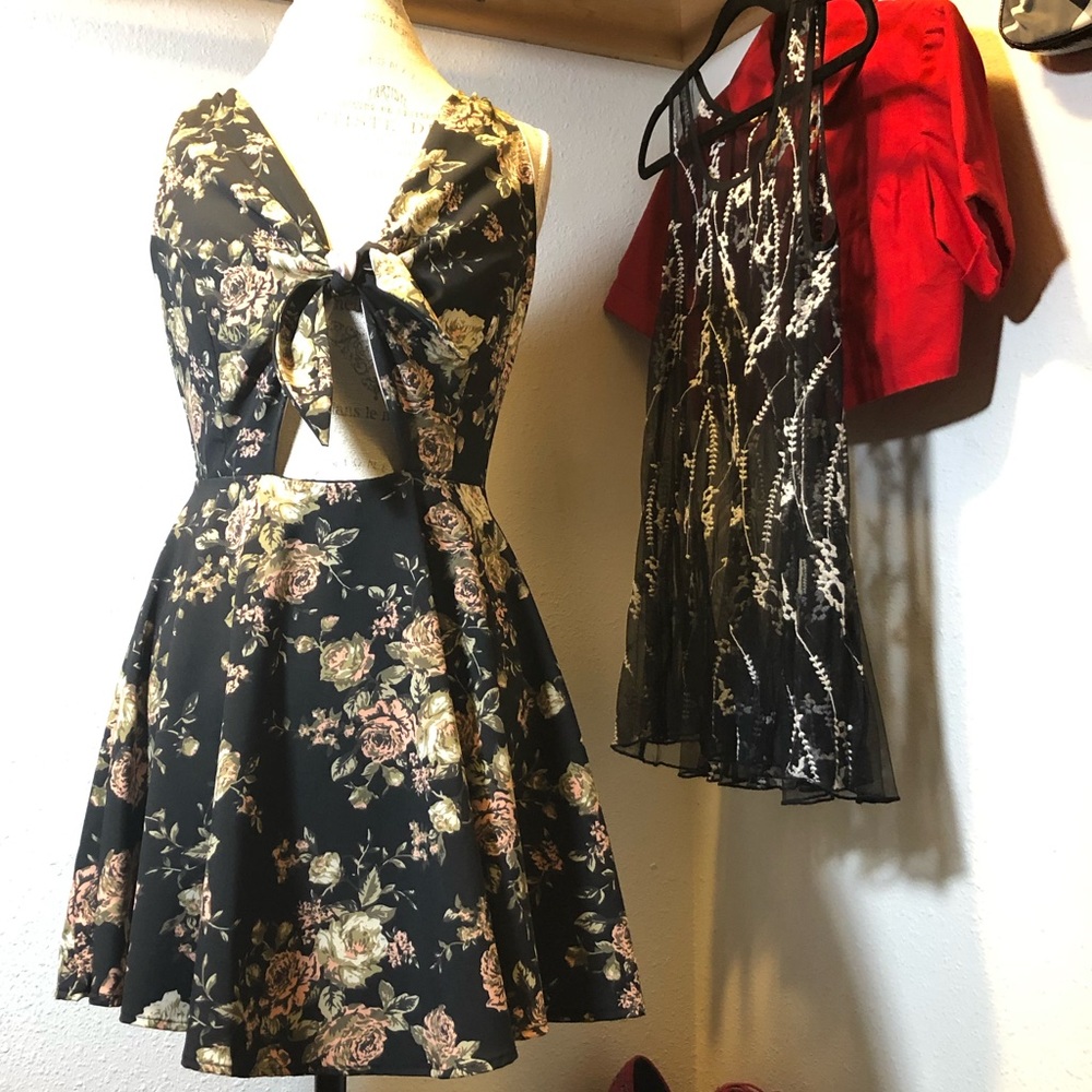 Lucy Love Swing Tie Front Floral Dress